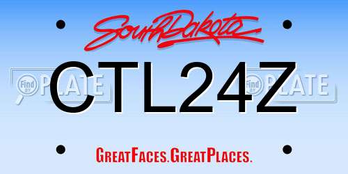 CTL24Z South Dakota License Plate