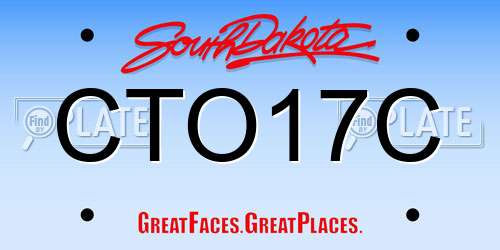 CTO17C South Dakota License Plate