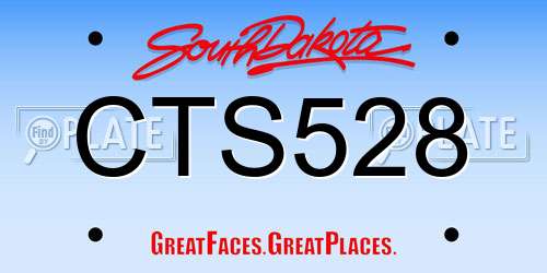 CTS528 South Dakota License Plate