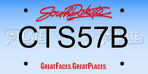 CTS57B South Dakota License Plate