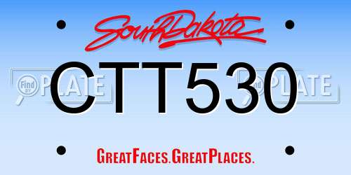 CTT530 South Dakota License Plate