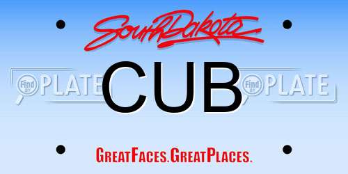 CUB South Dakota License Plate