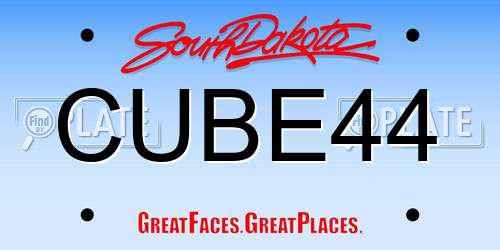 CUBE44 South Dakota License Plate