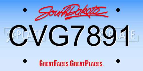 CVG7891 South Dakota License Plate