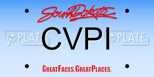 CVPI South Dakota License Plate