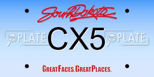 CX5 South Dakota License Plate