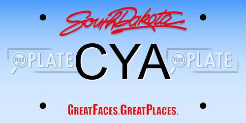 CYA South Dakota License Plate