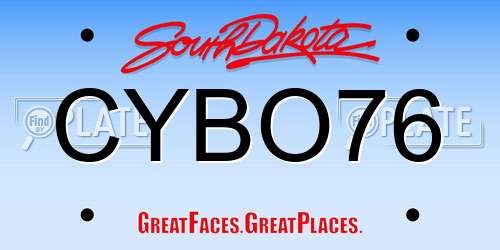 CYBO76 South Dakota License Plate