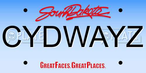 CYDWAYZ South Dakota License Plate