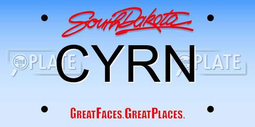 CYRN South Dakota License Plate