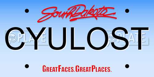 CYULOST South Dakota License Plate