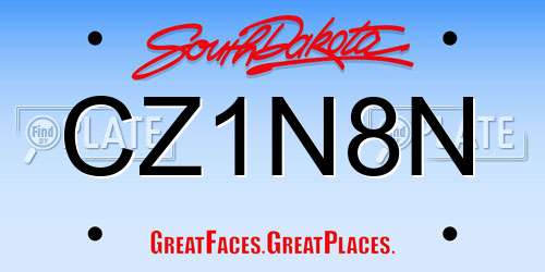 CZ1N8N South Dakota License Plate