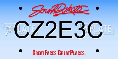 CZ2E3C South Dakota License Plate