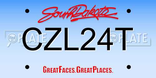 CZL24T South Dakota License Plate