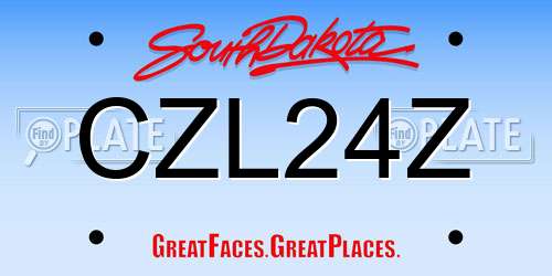 CZL24Z South Dakota License Plate