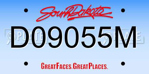 D09055M South Dakota License Plate