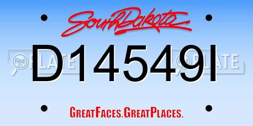 D14549I South Dakota License Plate