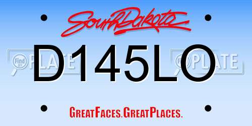 D145LO South Dakota License Plate