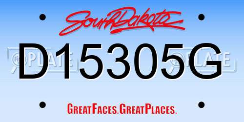 D15305G South Dakota License Plate