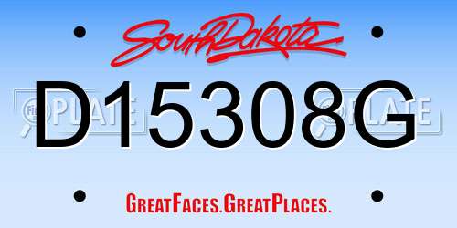 D15308G South Dakota License Plate