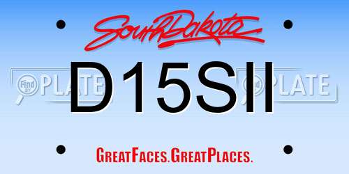 D15SII South Dakota License Plate