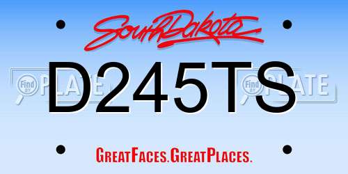 D245TS South Dakota License Plate