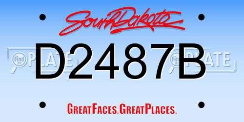 D2487B South Dakota License Plate