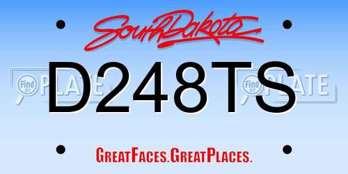 D248TS South Dakota License Plate