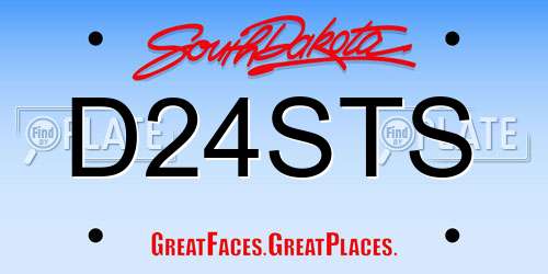 D24STS South Dakota License Plate