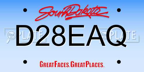 D28EAQ South Dakota License Plate