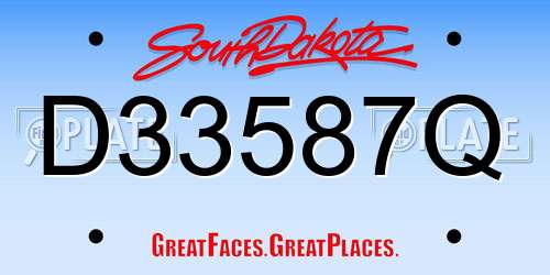 D33587Q South Dakota License Plate