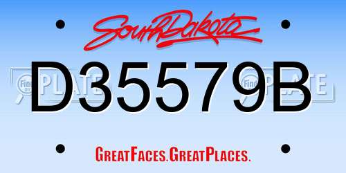 D35579B South Dakota License Plate