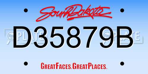 D35879B South Dakota License Plate