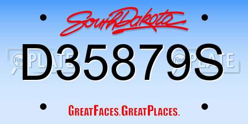 D35879S South Dakota License Plate
