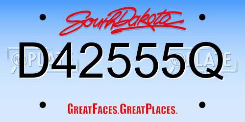 D42555Q South Dakota License Plate