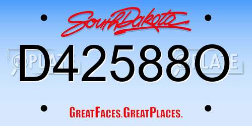 D42588O South Dakota License Plate