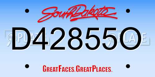 D42855O South Dakota License Plate