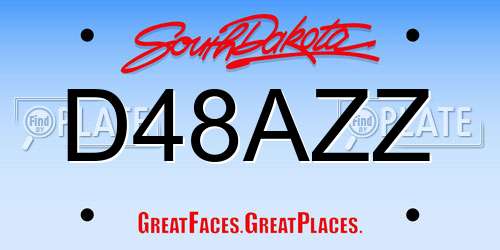 D48AZZ South Dakota License Plate