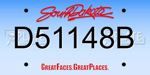 D51148B South Dakota License Plate