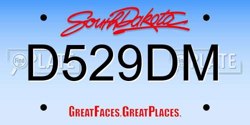 D529DM South Dakota License Plate