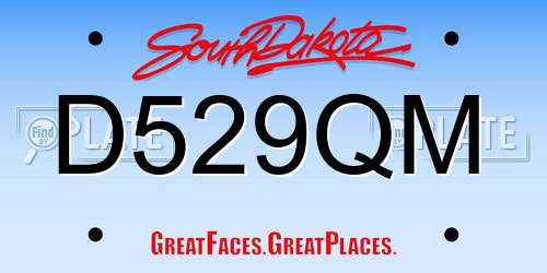 D529QM South Dakota License Plate