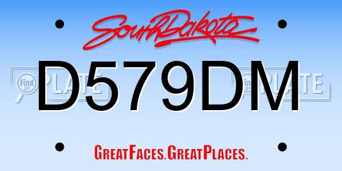 D579DM South Dakota License Plate