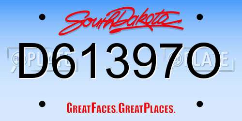 D61397O South Dakota License Plate