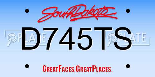 D745TS South Dakota License Plate
