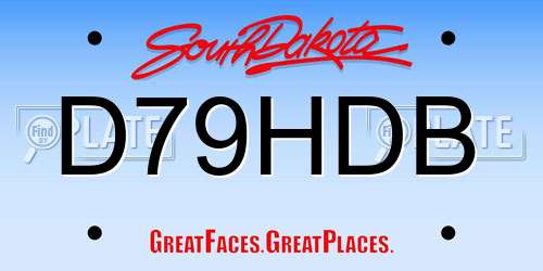 D79HDB South Dakota License Plate