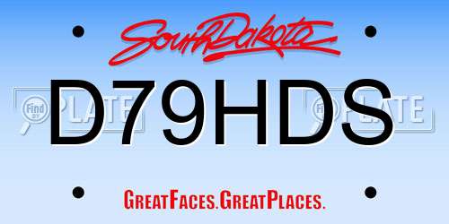 D79HDS South Dakota License Plate