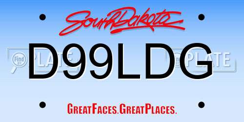 D99LDG South Dakota License Plate