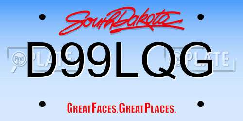 D99LQG South Dakota License Plate
