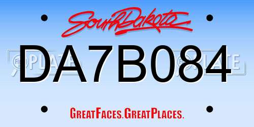 DA7B084 South Dakota License Plate