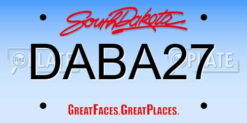 DABA27 South Dakota License Plate